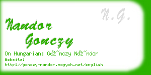 nandor gonczy business card